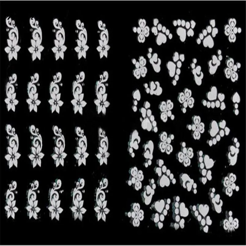 30PCS Flower Design Nail Art Accessories Tips Stickers Decals Decoration Adhesive Fingernails DIY Manicure #Y | Красота и здоровье