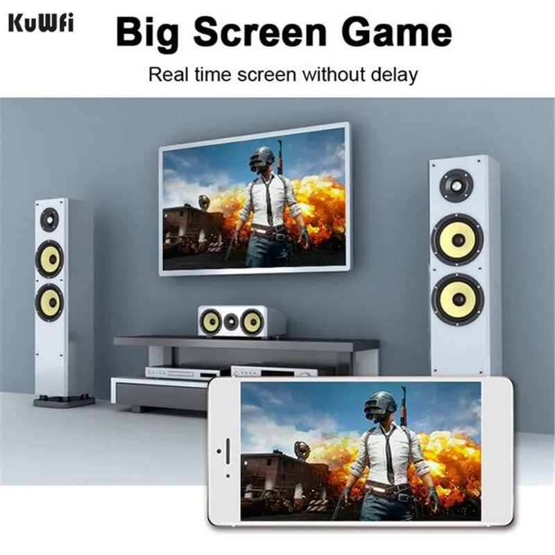 KuWFi ТВ-палка беспроводной WiFi Дисплей MiracastDongle приемник 1080P HD tv Stick Miracast Airplay отзеркаливание DLNA к HDTV проектору