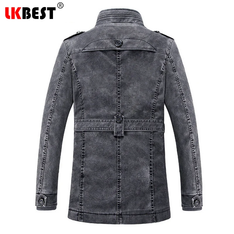 LKBEST 2020 Новая мужская кожаная куртка из искусственной кожи модная мотоциклетная