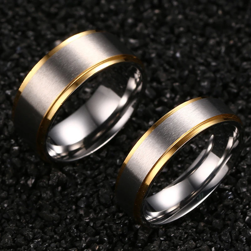 Для мужчин и женщин Нержавеющая сталь кольцо Альянса цвета: золотистый