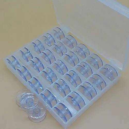 

25 PCS PER BOX PLASTIC BOBBINS HOME SEWING MACHINE BERNINA BROTHER JANOME #55623P