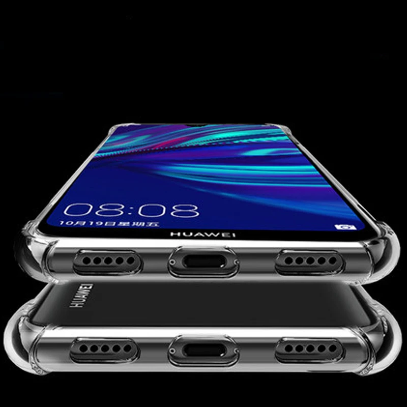 YueTuo Мягкий ТПУ Прозрачный чехол на заднюю панель телефона, чехол для huawei y6 y9 y7 pro y 6 9 7 силиконовые аксессуары