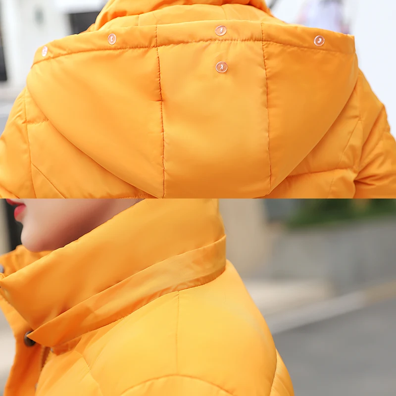 Женская парка с капюшоном зимняя куртка хлопковой подбивкой толстая подкладка