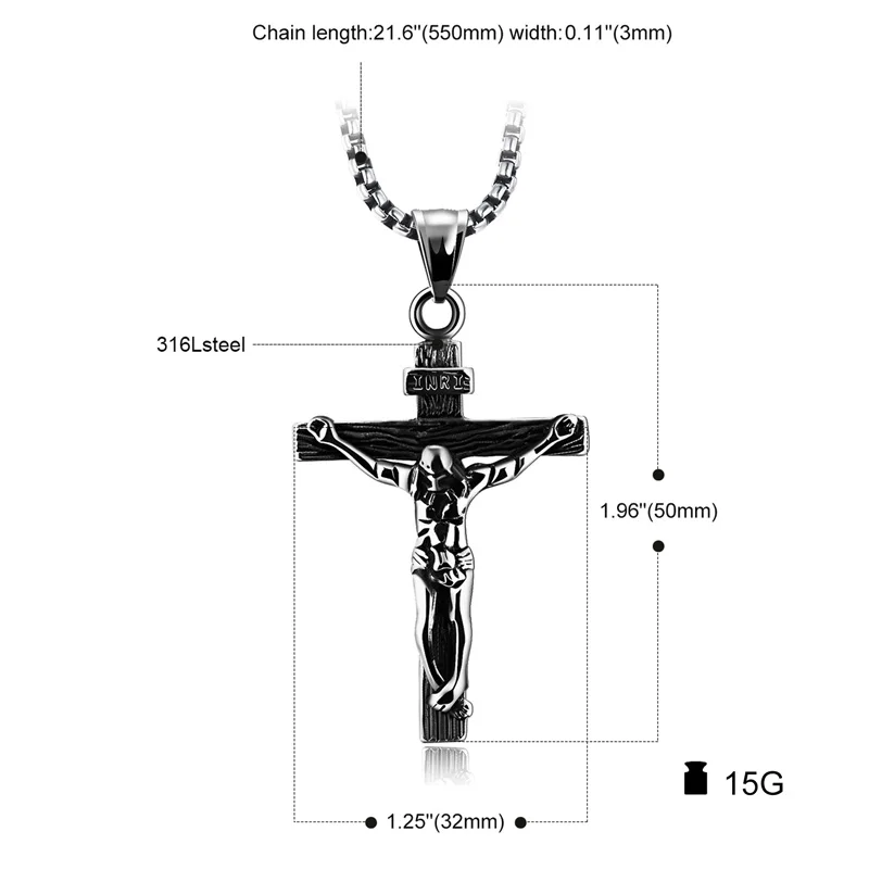 Ожерелье из титановой нержавеющей стали в стиле панк для мужчин и