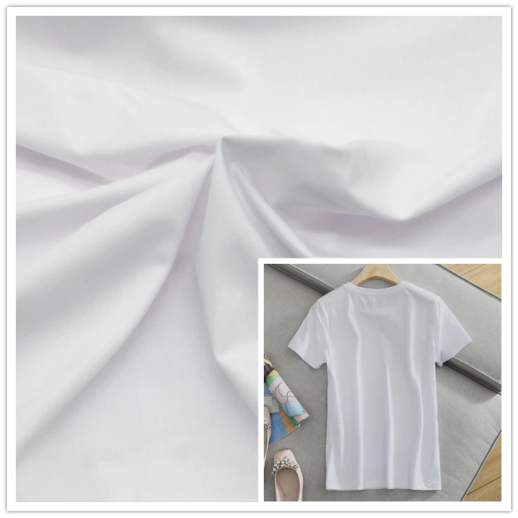 Mercerized cotton summer T-shirt sweatshirt fabric A class cloth pajamas skirt elastic knit sweat 0.5m | Дом и сад
