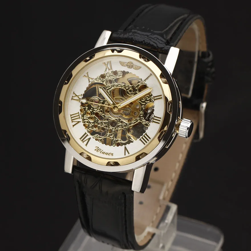 2016 Топ бренд Winner роскошный кожаный ремешок чехол передач Римский индекс