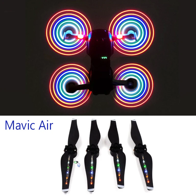 Пропеллер DJI Mavic Air Propeller 5332S светодиодный пропеллер со вспышкой USB зарядкой
