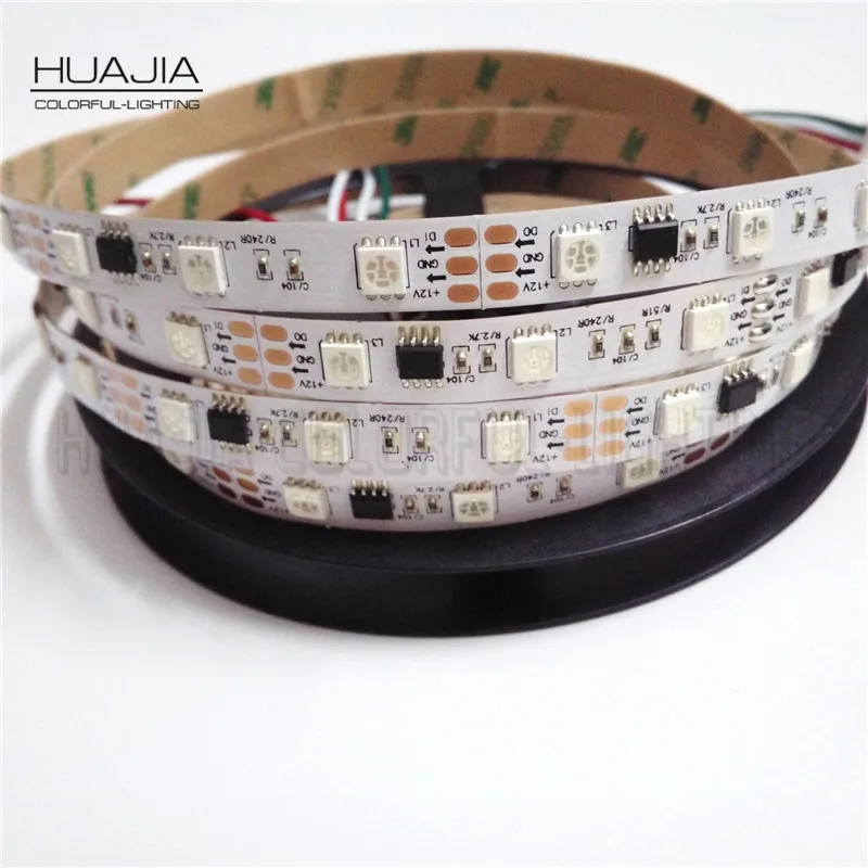 1 м WS2811 12В полоса 48leds/M белая и черная печатная плата Светодиодная 5050