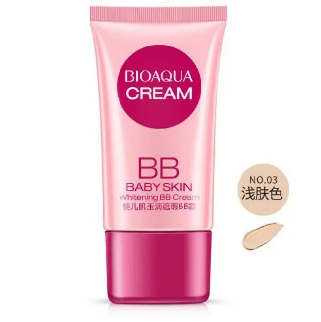 Light skin BIOAQUA Baby Cover BB крем отбеливающий консилер УВЛАЖНЯЮЩАЯ основа для лица основа для макияжа BB крем Косметика для макияжа лица - Цвет: Light skin