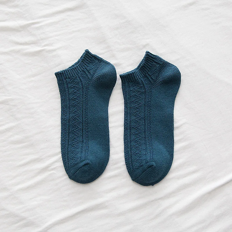 Носки женские короткие однотонные хлопковые повседневные до щиколотки с