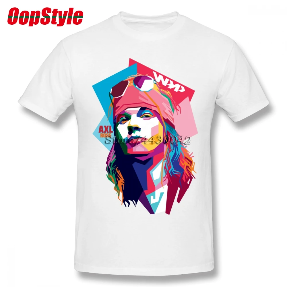 Мужская футболка с принтом пистолета N Roses Axl Rose Прямая поставка летняя хлопковая
