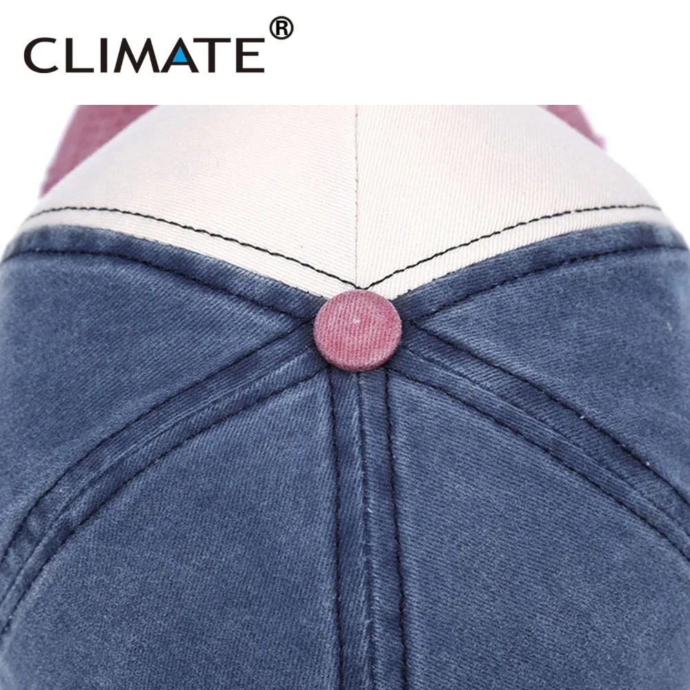 CLIMATE Cool Rock, мужские бейсбольные кепки, контрастный цвет, для влюбленных, молодежные, из стираной ткани, повседневные хлопковые джинсы, кепки для взрослых мужчин и женщин