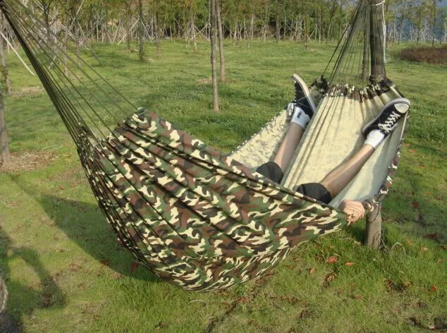 200*150cm Outdoor Portable 2 People camping Hammock sleeping bag Swing Set Parachute Indoor Camouflage Thicken Canvas | Спорт и