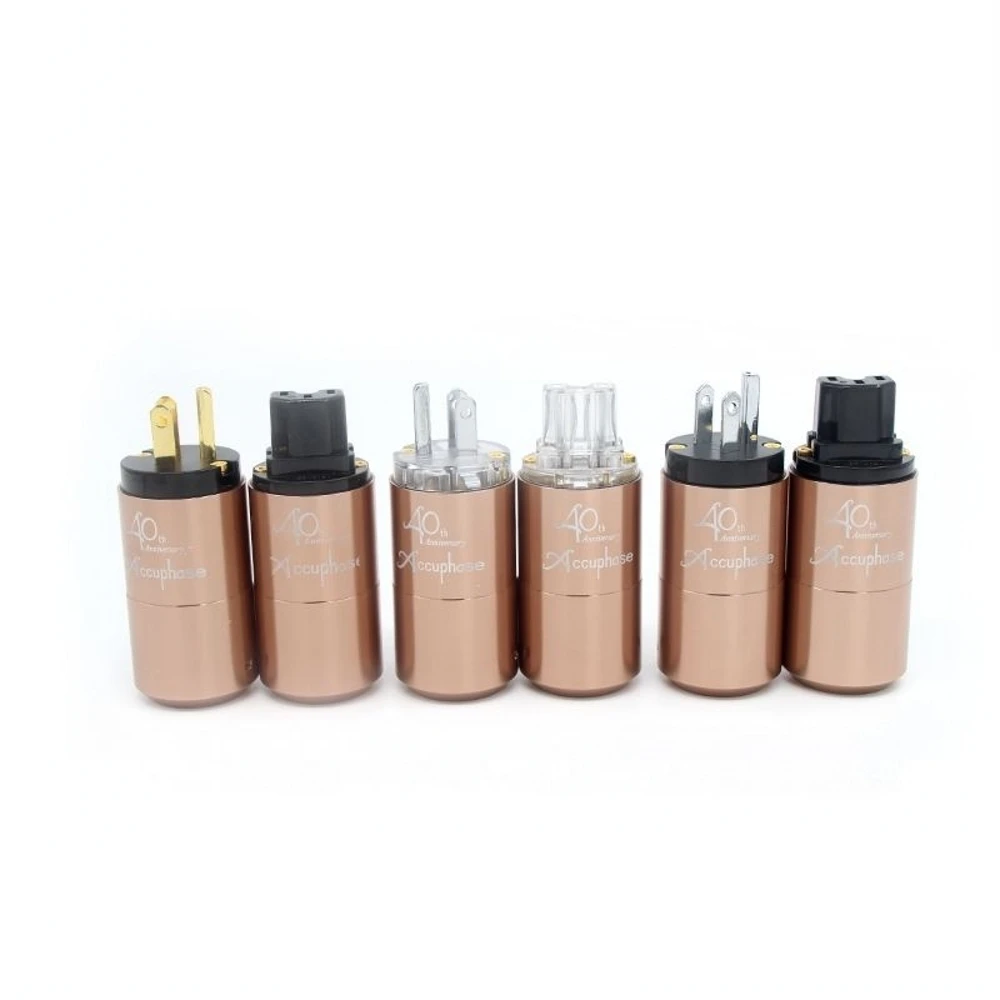 Accuphase 40th Schuko золото родий разъем питания IEC commector для усилителя CD плеер ЦАП кабель питания MATIHUR US/EU версия