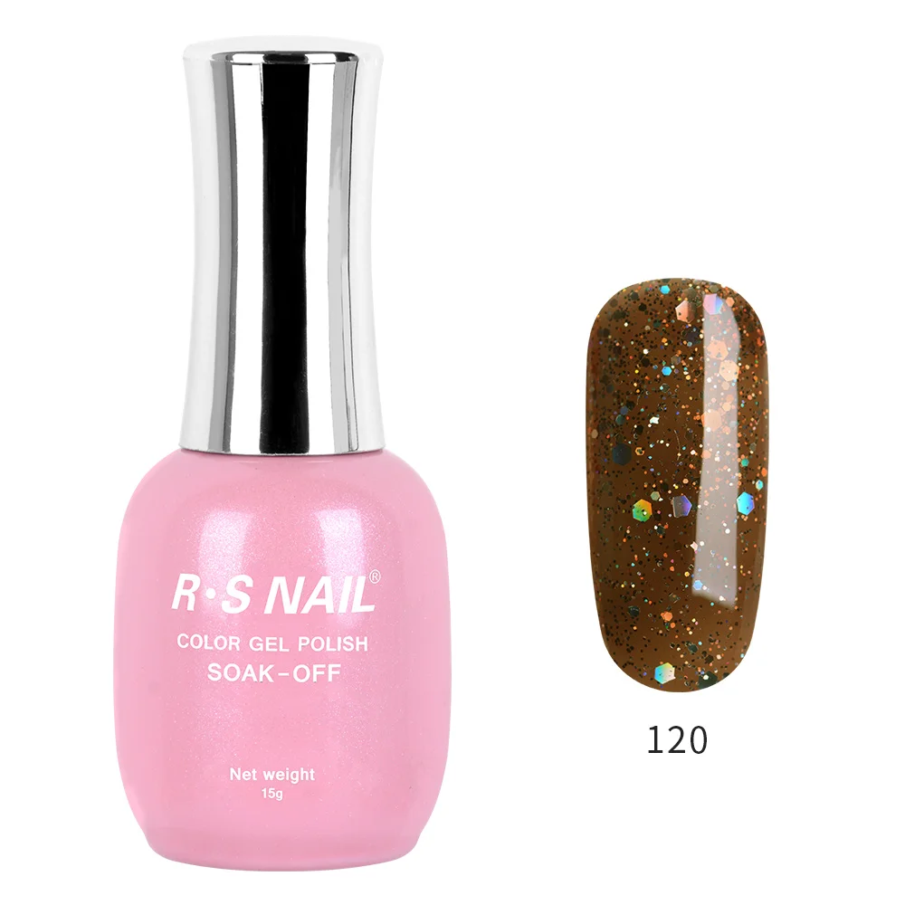 RS NAIL Новая серия Гель-лак для ногтей УФ светодиодный Гель-лак 120 цветов Гель-лак профессиональный маникюрный набор гель-лаков 15 мл - Цвет: 120