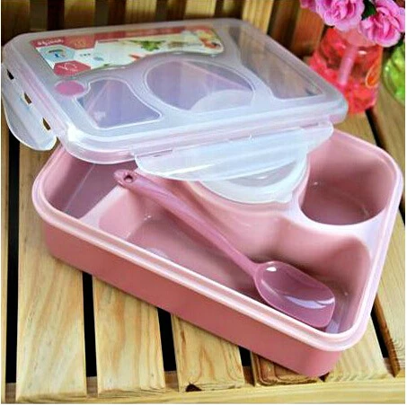 Теплый дом 4 + 1 микроволновая коробка для еды Bento домашняя контейнер столовая