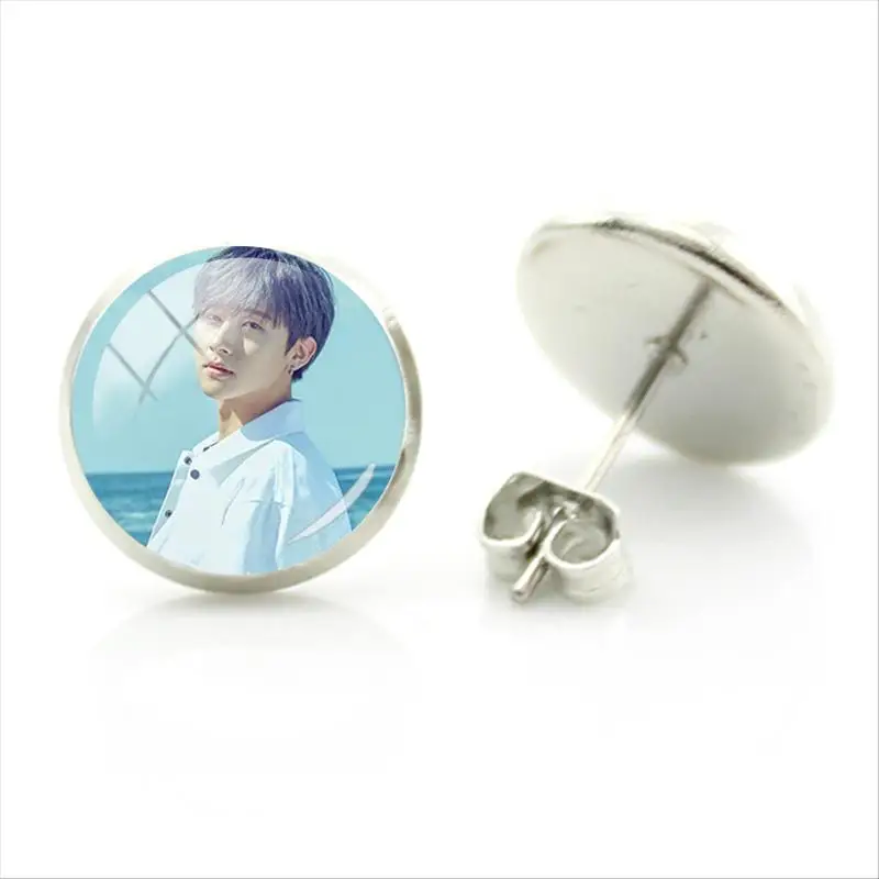JWEIJIAO Корея трендовые серьги Monsta X Band с логотипом Shownu MONSTA X Album NEWTON фото серьги-гвоздики для фанатов подарочный набор украшений для ушей MN02