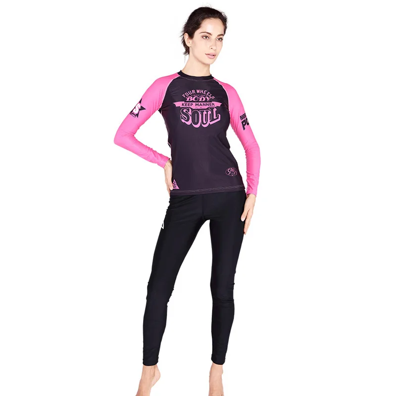 Rash Guard Women Lycra Surf Long Sleeve Swimsuit + Pantskirt Pants Hot Beach Protect Anit Jellyfish Diving Suit | Спорт и
