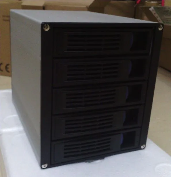 Алюминиевый Чехол SAS box для компьютера жесткий диск с 5 пластинами модуль горячей