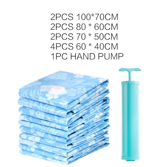 Вакуумный мешок для хранения вакуумный сжатый с ручным насосом одеяло одежда