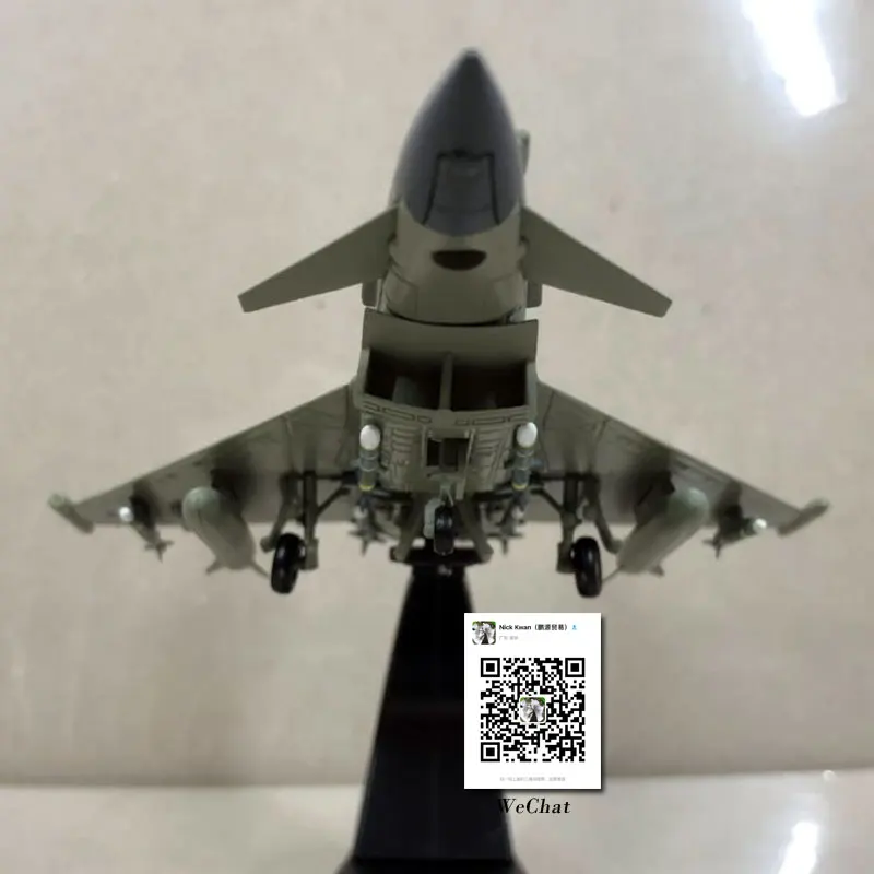 AMER 1/100 масштаб Eurofighter Typhoon EF-2000 мультирольный истребитель литой под давлением металлический военный самолет модель игрушки для коллекции, подарок