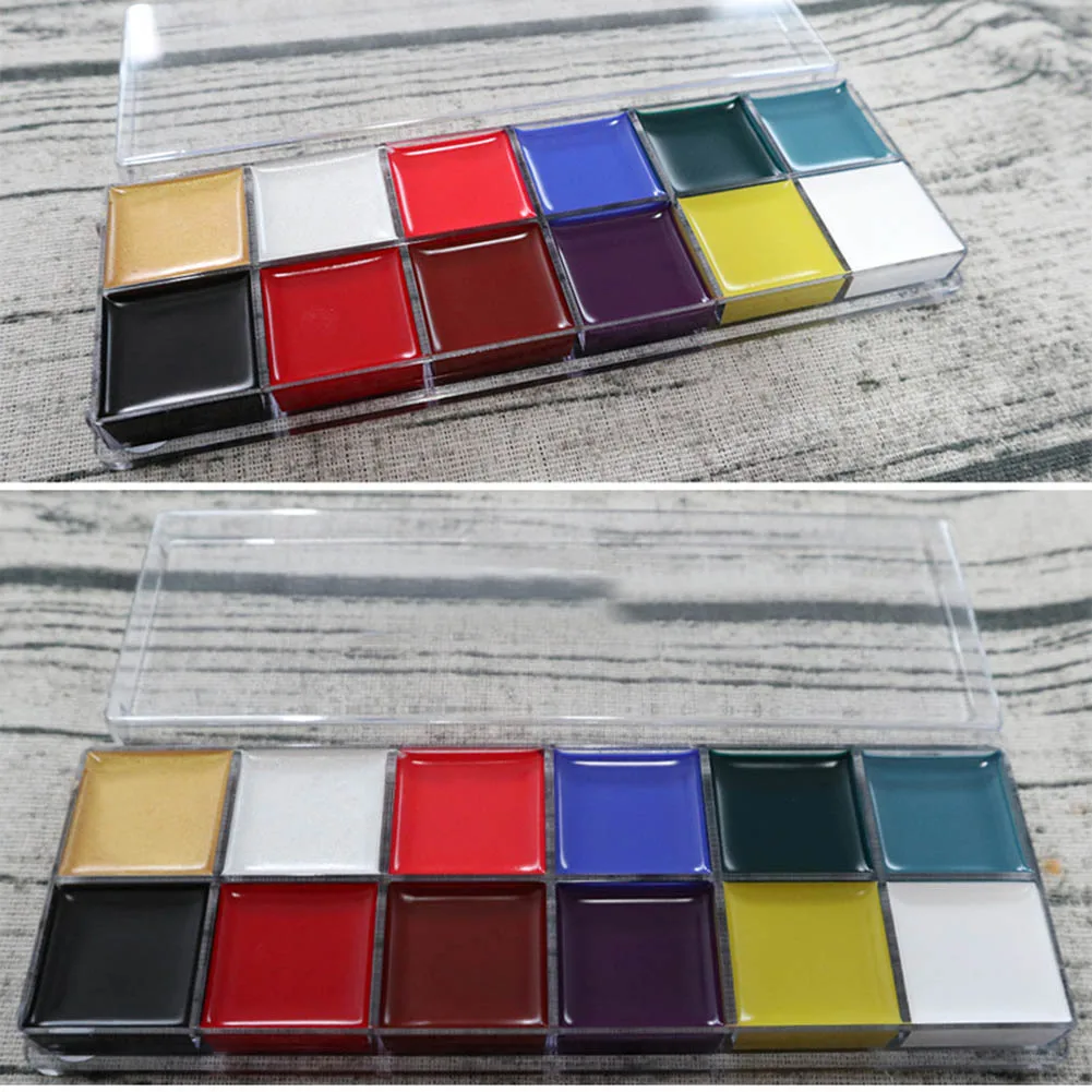 Масляная краска пигмент 12 цветов Лицо Тело Краска Искусство Макияж для Хэллоуина