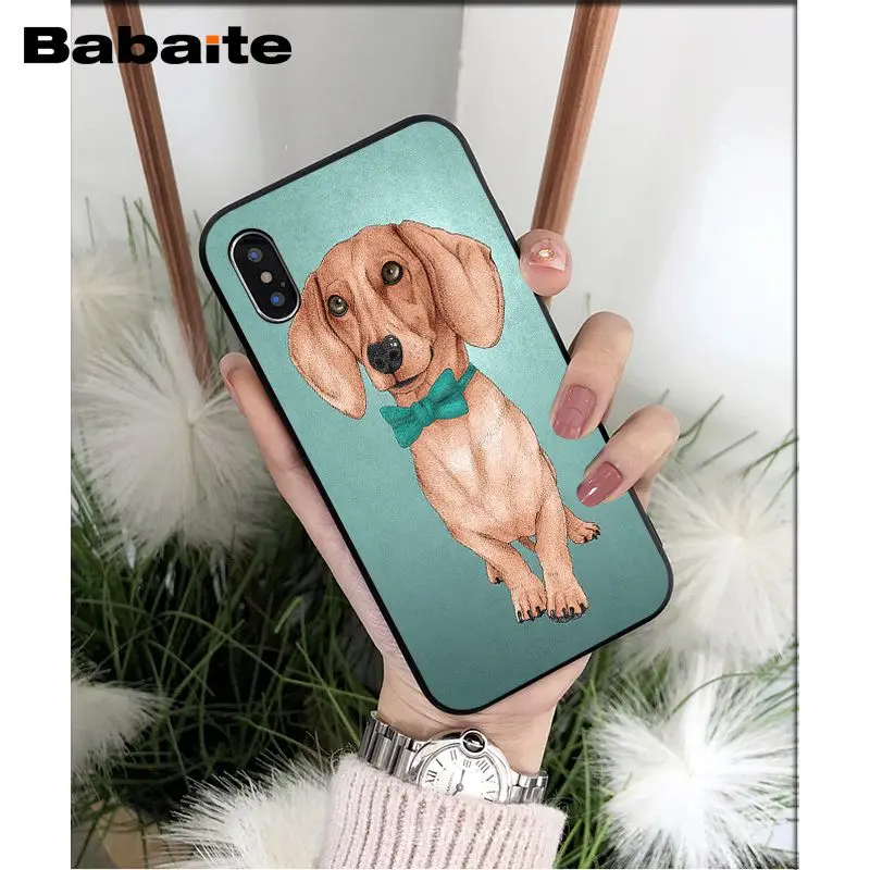 Babaite Такса Собаки красивые аксессуары типа сделай сам для телефона чехол Apple iPhone 8