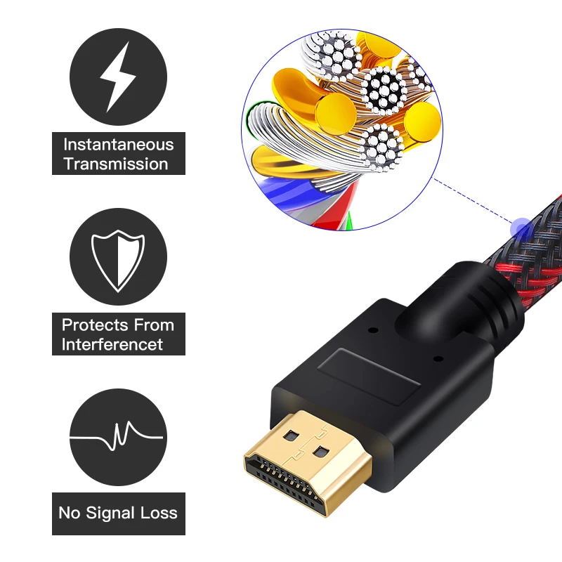 Кабель HDMI 2.0 Shuliancable кабель 1 м 2 3 5 10 15 20 м|Кабели VGA| |