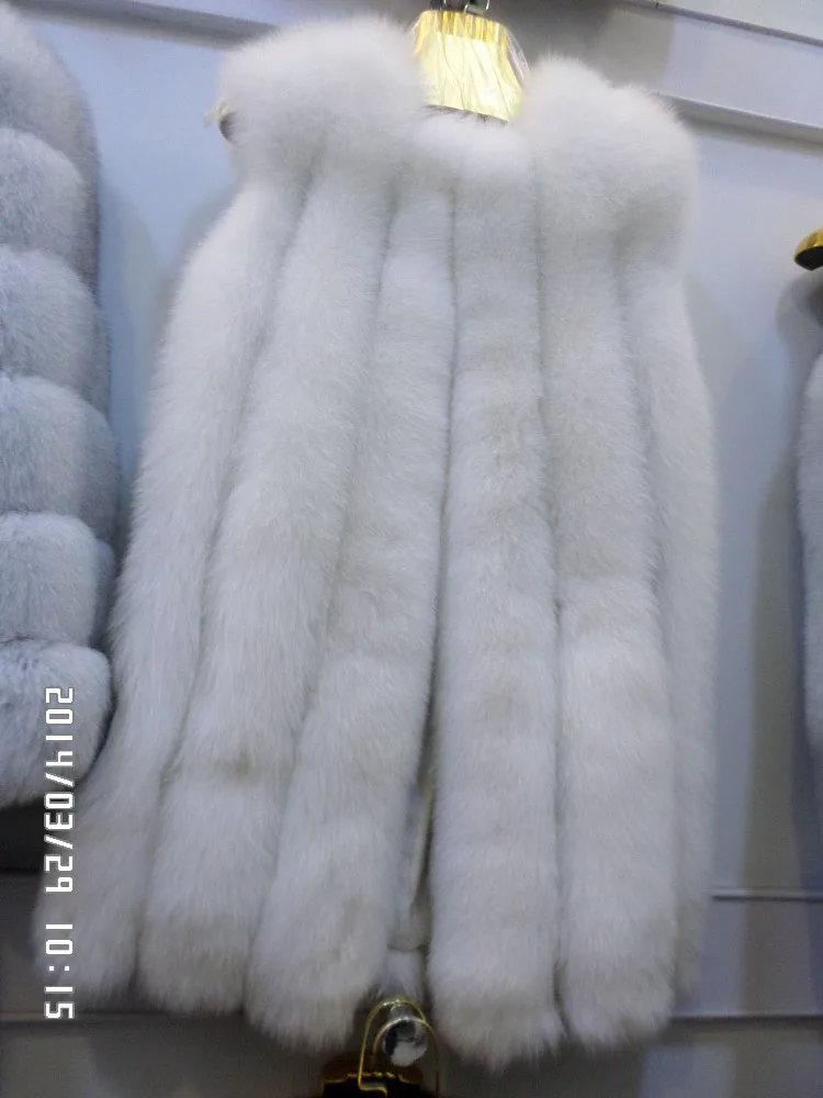 Linhaoshengyue Long 75cm Senior Lithium Fox Fur Colors Elaborate Waistcoat