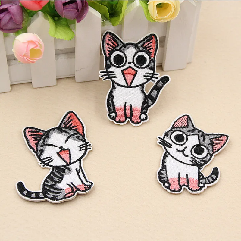 Kawaii Chi's Cat Meow Star Man Patch хлопчатобумажные нашивки с героями мультфильмов для