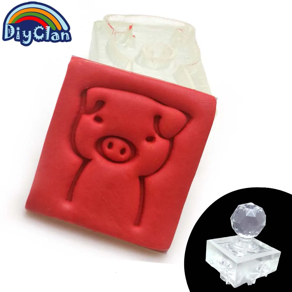Мыло ручной работы штамповки формы Мини diy свиньи шаблоны органическое стекло