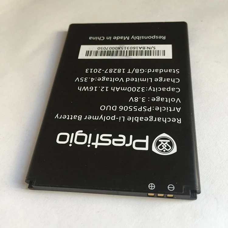 Высокое качество psp5506 3.8 В 3200 мАч Замена Батарея для Prestigio MULTIPHONE Duo батареи