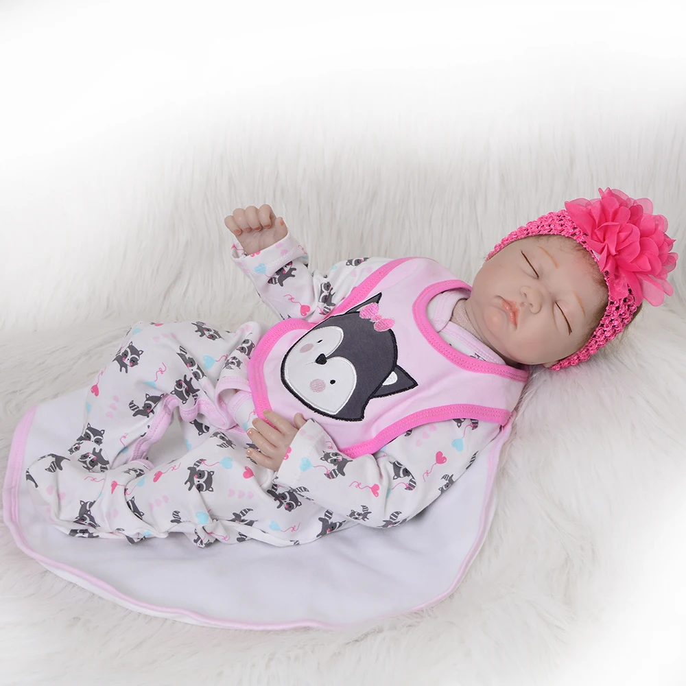 Bebe Кукла Reborn 22 дюймов 55 см Мягкая силиконовая Кукла reborn baby куклы настоящие куклы для новорожденных Игрушки bebe подарок rebon