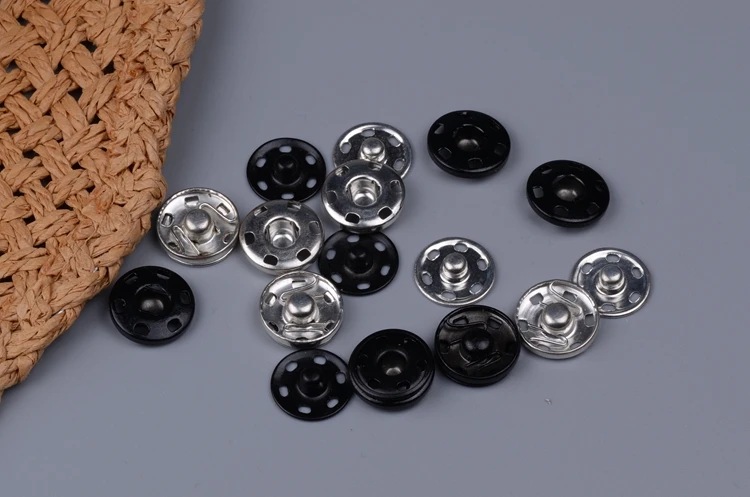 10 мм 50 шт. Черный и белый цвета два кнопки невидимый щелкает защелки пресс-шпильки