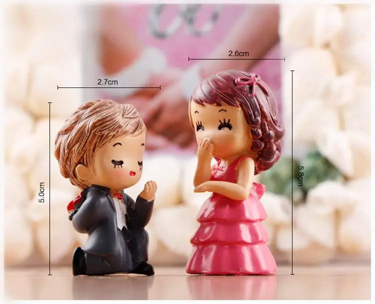 Экшн фигурки жениха и невесты (2 шт./лот) предлагают брак милые маленькие