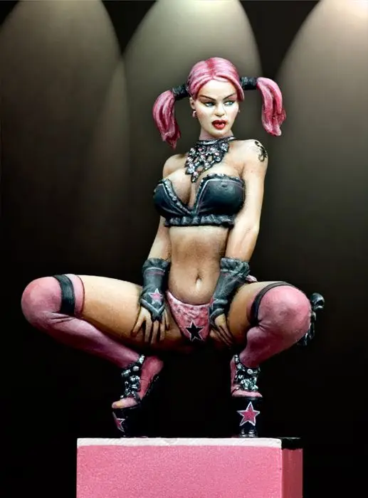 1/22 масштаб 80 мм Неокрашенная полимерная фигурка танцующая девушка|resin figure|resin figure