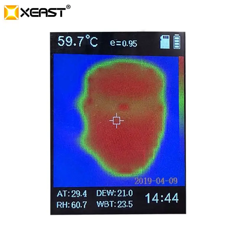 Новый тепловизор XEAST с беспроводным датчиком влажности визуализацией формы