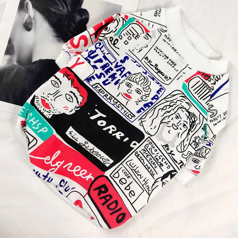 100% хлопок Французский бульдог летняя дышащая футболка одежда для собак