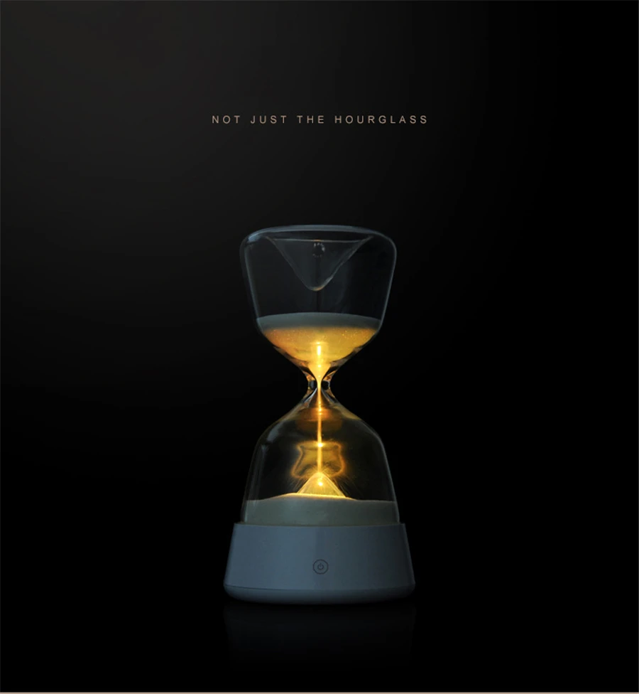 Творческий песочные часы светодиодный светильник ночник USB аккумуляторная