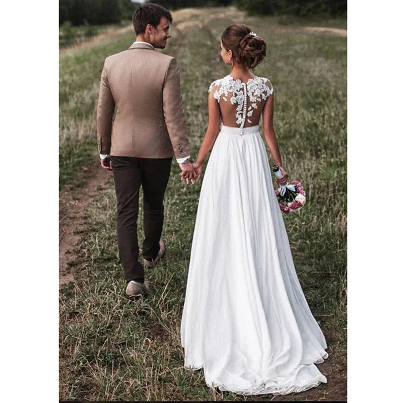 2019 пляжное свадебное платье Винтажный кружевной топ привлекательная женская