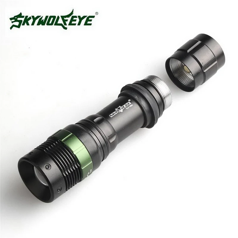 SKYWOLFEYE 3 файлов масштабируемый открытый туристический фонарик 18650 тактический фонарик Q5 светодиодный фонарик велосипедный фонарик