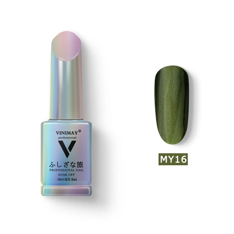 MY16 VINIMAY Гель-лак для ногтей "кошачий глаз" vernis полуперманентный УФ-гель для ногтей лак-праймер впитывающийся Гель-лак для ногтей Полировочный Гель для маникюра - Цвет: MY16