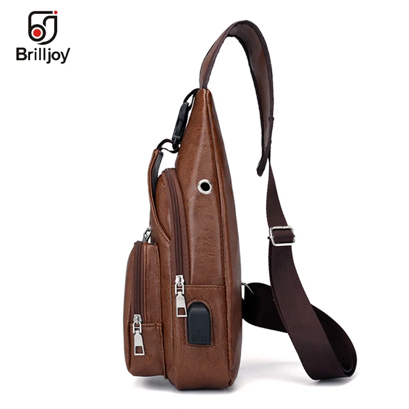 Brilljoy Crossbody Bags for Men Messenger Chest Bag Designer Pack Casual Bag Single Shoulder Strap Pack 2019New Back Pack Travel