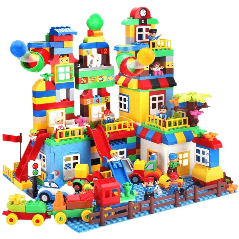 210 шт. DIY большой размеры городской дом строительные блоки замок Развивающие