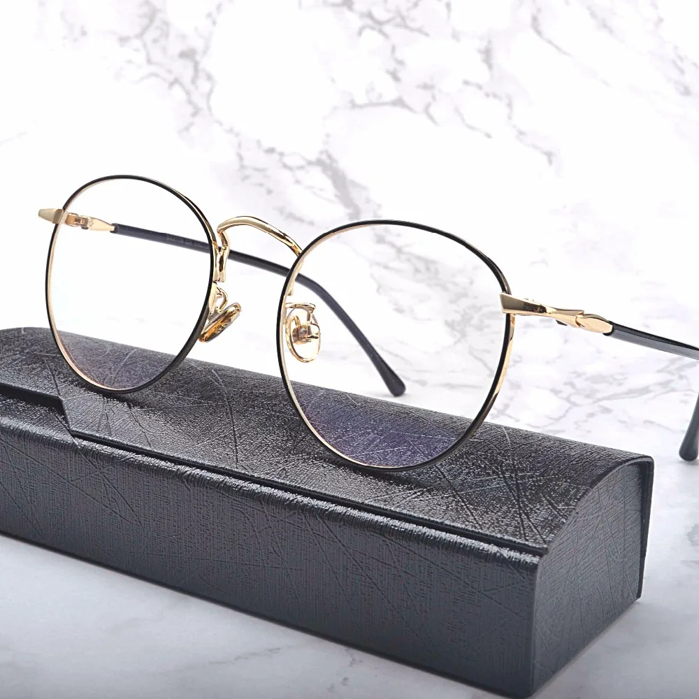 2018 винтажная круглая оправа для очков Прозрачная Оптическая металлическая