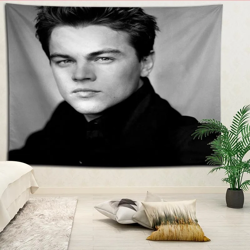 

Leonardo DiCaprio Tapestries Hanging cloth background wall covering bedroom renovation bed decoration tapestry custom logo