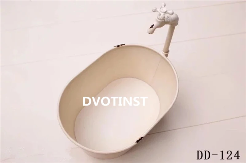 Dvotinst новорожденный реквизит для фотосъемки Железный креативный позирующий Ванна-ведро для детской фотосъемки аксессуары для детской студии реквизит - Цвет: DD-124