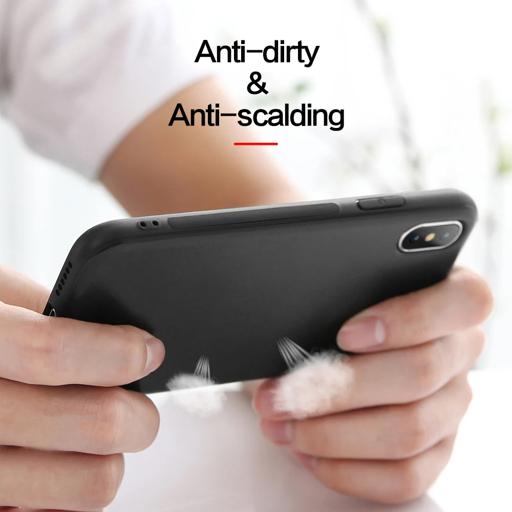 KISSCASE Business Ultra Thin Leather Phone Cases For iPhone X XS MSX XR Case Soft Back Cover 6 6s 7 8 Plus Fundas |