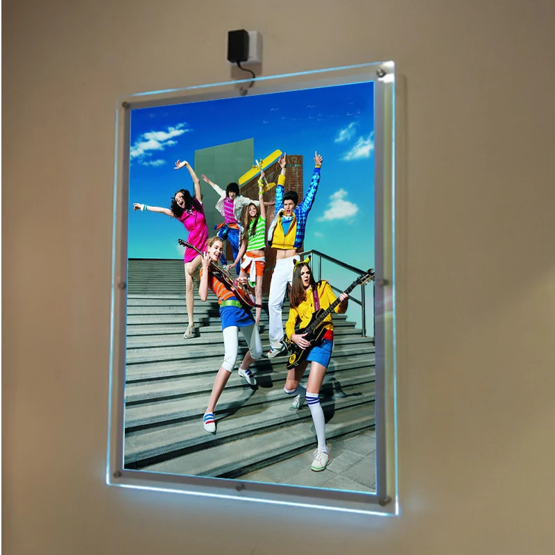 

A1 Single Sided Wall Mounted LED Art Hanging Systems Display Pocket,Wall Mounted Illuminated Poster Frames (Pack/5units)