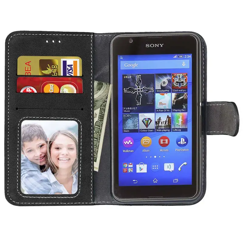 Для чехла sony Xperia E4G чехол из искусственной кожи задняя крышка для телефона E2003 E2006